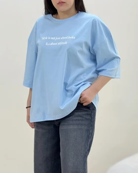 تیشرت باکسی استایل نخ پنبه