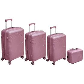 چمدان نشکن مندوزا مدل MENDOZA - MDZ608 SERIES سری 4 عددی (به همراه چمدان آرایشی هدیه) (رزگلد)