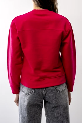 تیشرت آستین بلند دورس سرشانه افتاده زنانه