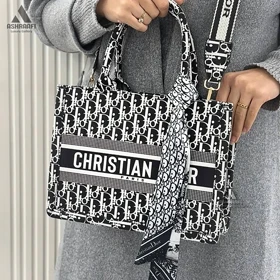 کیف دیور Small Dior Book Tote A02 (مشکی)