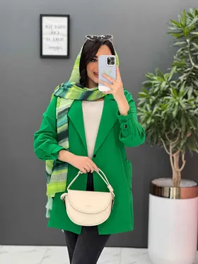 مانتو کمرکش پشت ژیله