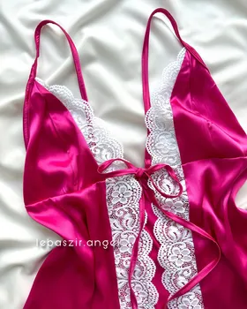 پیراهن ساتن جلو گره‌ای