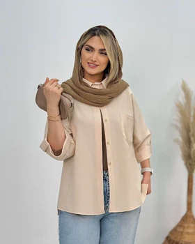 شومیز پشت دکمه تک جیب