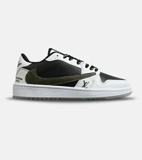 کفش کتانی مردانه سفید سفید مشکی سبز NIKE travis scott مدل 8400