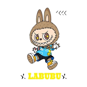 استیکر پارچه و لباس پاد آفرین مدل LABUBU کد 39
