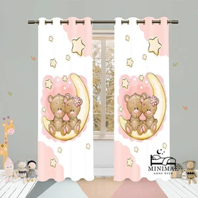 پرده کودک طرح خرسی مدل W5043