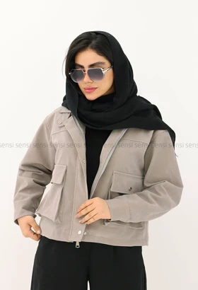 بامبر جلو زیپ جیر کد1005191