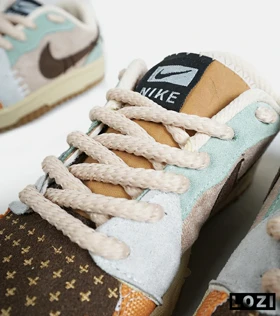 کفش کتانی مردانه و زنانه قهوه ای طوسی خردلی NIKE jordan Vodoo مدل 6193