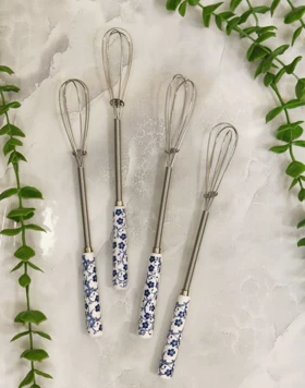 همزن دستی مدل دنی هوم طرح گل آبی /s74