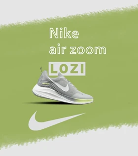 کفش کتانی مردانه و زنانه طوسی Nike air zoom
