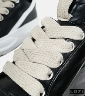 کفش کتانی مردانه مشکی سفید Rick Owens