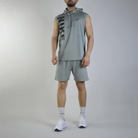 ست رکابی و شلوارک اسپرت نایک مدل HS-Dri Fit-A09 طوسی روشن