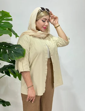 شومیز پشت دکمه ارغوان کد : sh1014