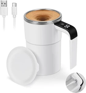 ماگ همزن دار هوشمند با نمایشگر دما auto magnetic stirring cup