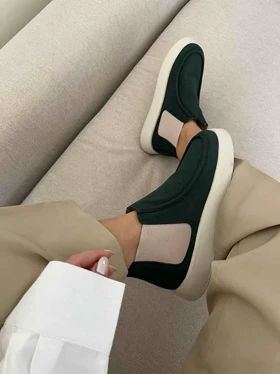 نیم بوت جین بغل دو کش