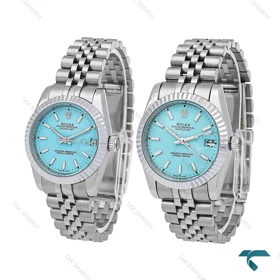 ساعت ست رولکس دیت جاست سیلور صفحه تیفانی خطی Rolex-6741-S