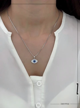 گردنبند چشم نظر نگین‌دار