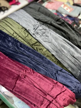 شلوار مخمل ساده رنگی