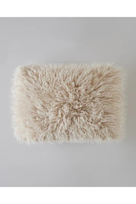 روکش کوسن مستطیلی English Home مدل Fluffy پنبه و پلیاستر - بژ