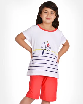 تیشرت و شلوارک اسنوپی 2 بچه گانه