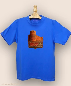 تیشرت مردانه و زنانه طرح ارگ کریم خان تلفیق با هنر فرش ایرانی