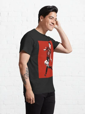 تیشرت لانگ ورزشی آ.ث میلان تیشرت لانگ Ac milan طرح Art Kaka Illustration