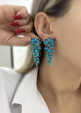 گوشواره مجلسی آویزی خوشه زنانه 884