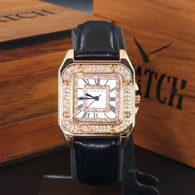 ساعت مچی زنانه کارتیر CARTIER A8041 رنگ ثابت با موتور کوارتز ژاپنی