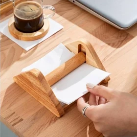 جا دستمالی رولی چوبی