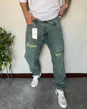 شلوار جین مام ابی سبز ZARA قد 105