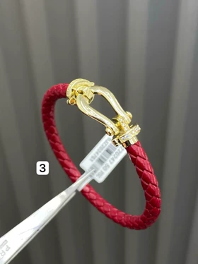 بنگل چرم امگا زرشکی