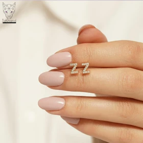 گوشواره ZZ نگین‌دار ژوپینگ