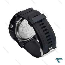 ساعت دیجیتالی هامر مردانه گرد مشکی بند رابر Hummer-6874-U