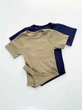 بادی کبریتی آستین نصفه یقه گرد