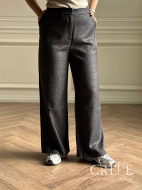 شلوار کشمیر نیم بگ جیب‌دار قد 107