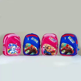 کوله پشتی مدرسه طرح دار چند زیپ(پیش دبستانی)