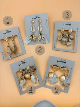 گوشواره های ساحلی صدفی سری 2