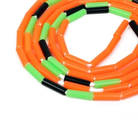 طناب ورزشی مهره ای دسته بلند تن زیب 3 متری