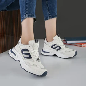 کفش و کتانی زنانه مدل فشیون FASHION رنگ سفید سرمه ای