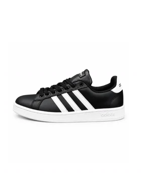 کفش کتانی ست زنانه مردانه و بزرگ پا مدل ونس مشکی خط سفید ADIDAS