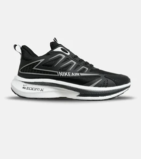 کفش کتانی مردانه مشکی طوسی NIKE zoom X