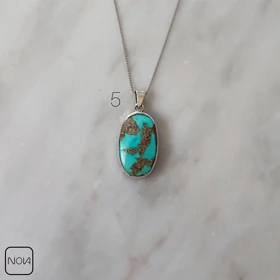 گردنبند فیروزه زنانه - کد 251288