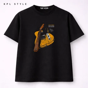 تیشرت باکسی طرح گیتار صد درصد پنبه | تنفس‌پذیر و خنک | کد 1403