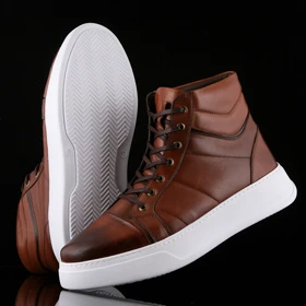 نیم بوت مردانه چرم یلسان مدل بایا کد 509-GN