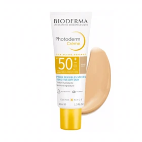 کرم ضد آفتاب رنگی بایودرما Bioderma مدل Photoderm رنگ Light SPF 50 حجم 40 میلی‌لیتر مناسب انواع پوست