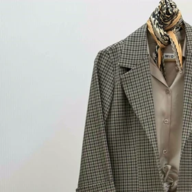 کت آستین پاکتی چهارخونه