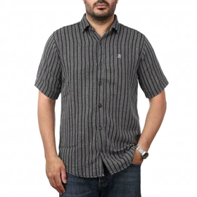 پیراهن آستین کوتاه کنفی مردانه مدل 6111103