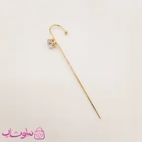 گوشواره زنانه کراس تک نگین
