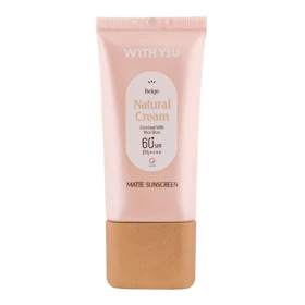 ضد آفتاب کرمی SPF 60 ویت یو (بژ طبیعی)