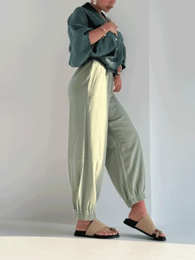 شلوار لینن دمپاکش